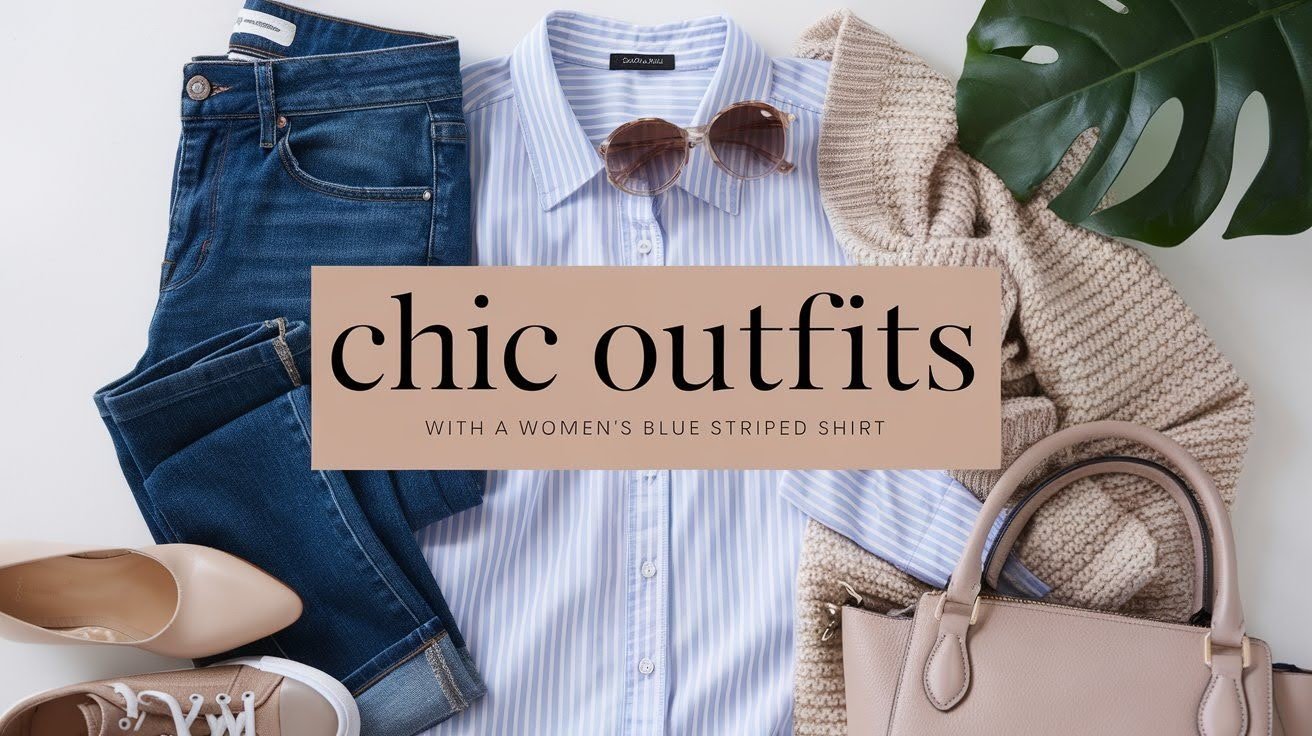 11 Chic Outfits with a Women's Blue Striped Shirt