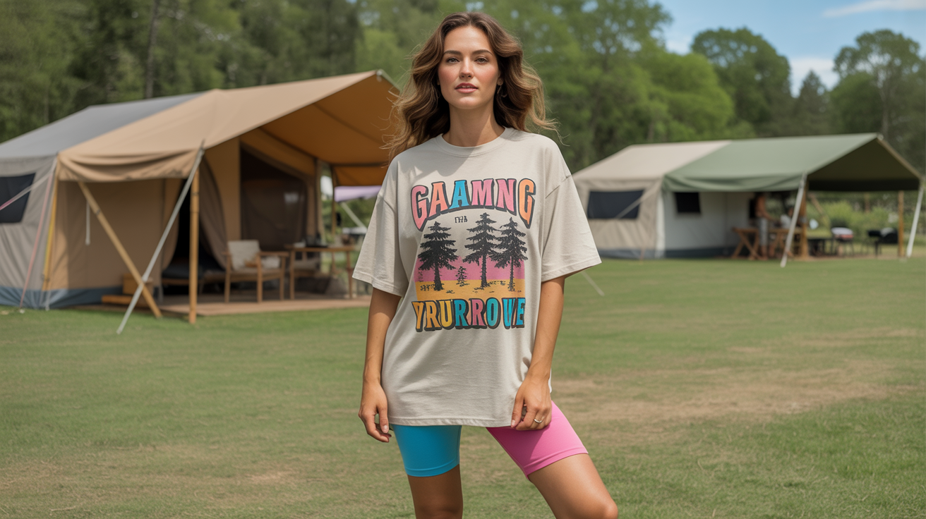 Graphic Tee With Biker Shorts
