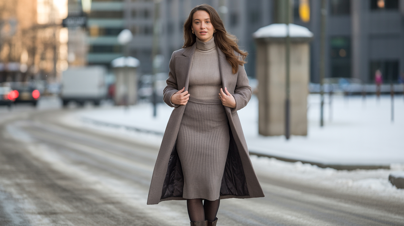 Winter Warmth with Long Coat