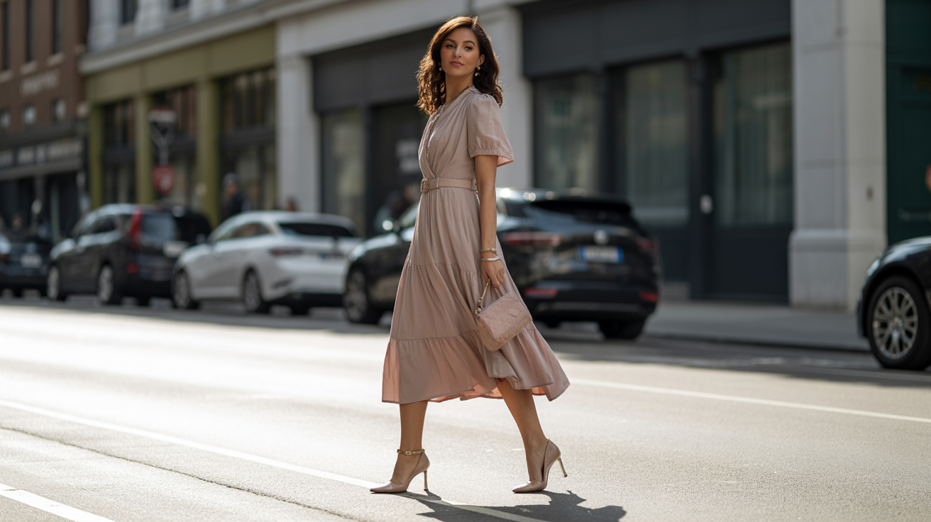 Shoes to Wear with Midi Dress That Fix Proportions