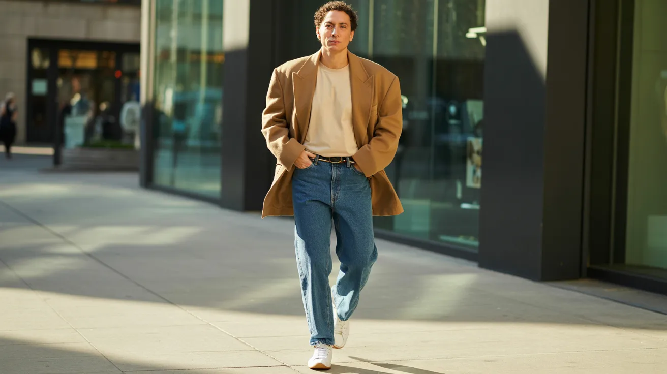 Oversized Blazer + Denim Jeans