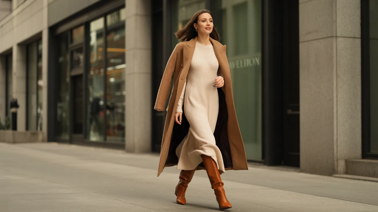 Knit Dress + Knee-High Boots