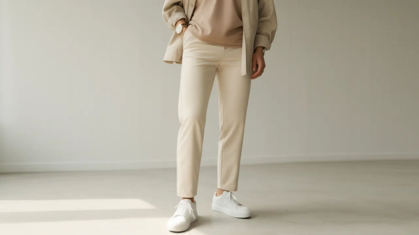 Monochrome Neutral Outfit (Beige, Cream, Grey)