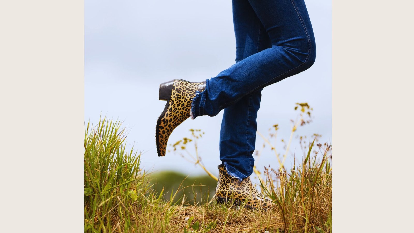 Denim Shorts + Animal Print Boots