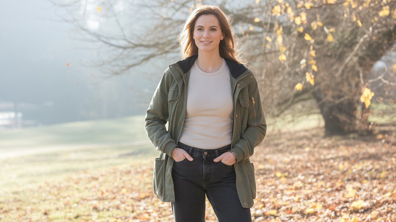Thermal Top + Utility Jacket + Jeans