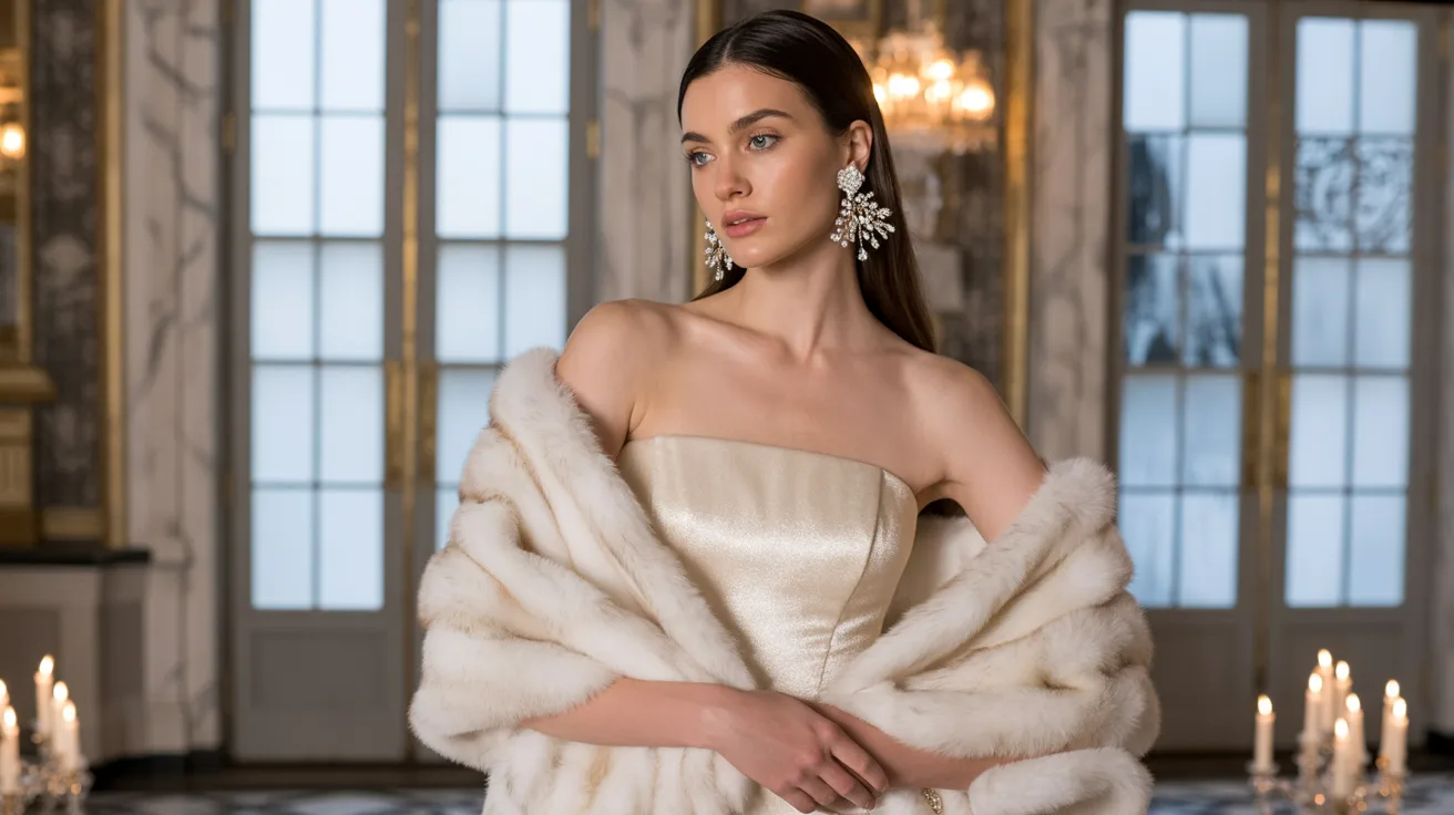How to Style a Strapless Dress for Winter Weddings