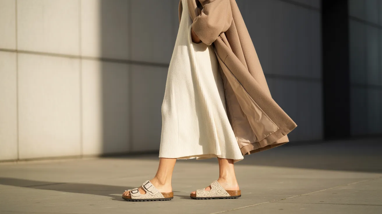 15. Minimalist All-Neutral Outfit with Statement Clogs