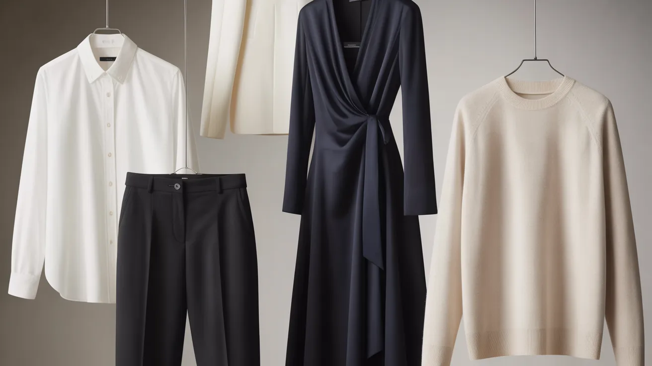 A collection of four distinct clothing items displayed together, showcasing various styles and colors.