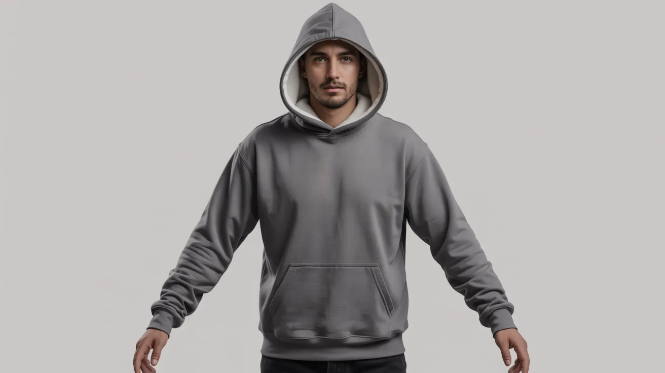 3. A man in a hoodie has his arms outstretched, symbolizing freedom or an invitation to embrace.