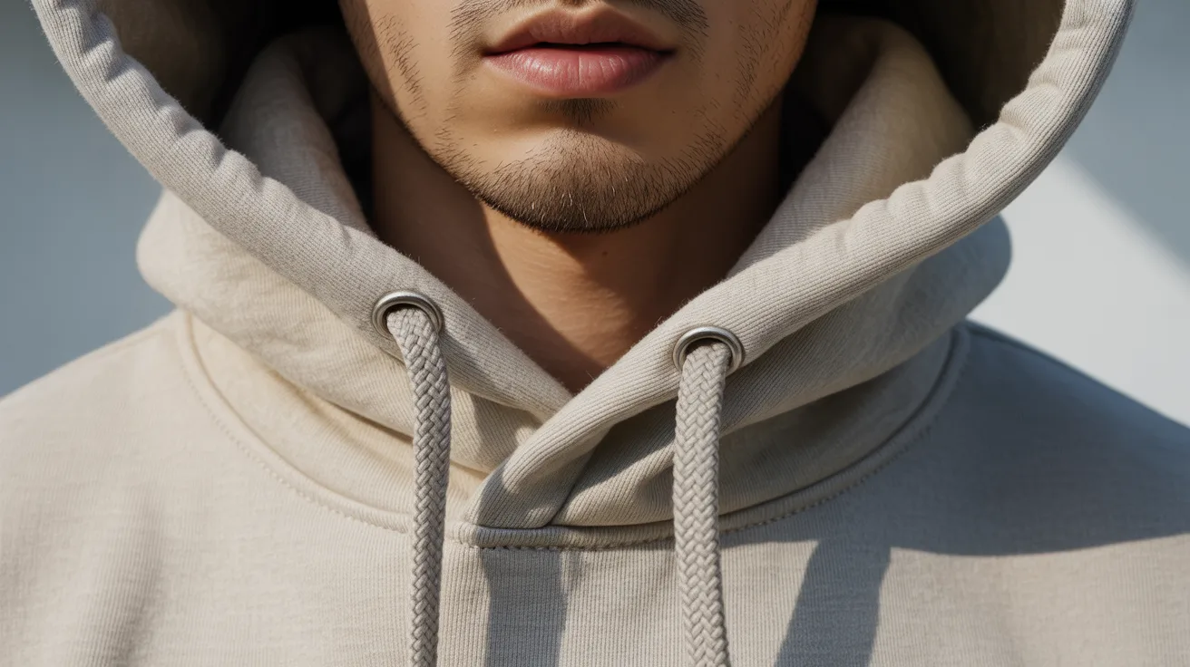 . A man in a zipped hoodie, looking relaxed and comfortable in a casual setting.