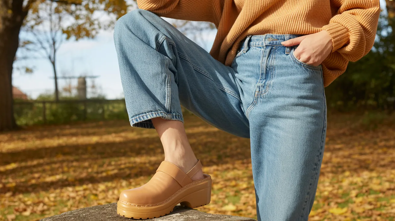 A woman wearing jeans and an orange sweater sits on a rock, enjoying the outdoors.