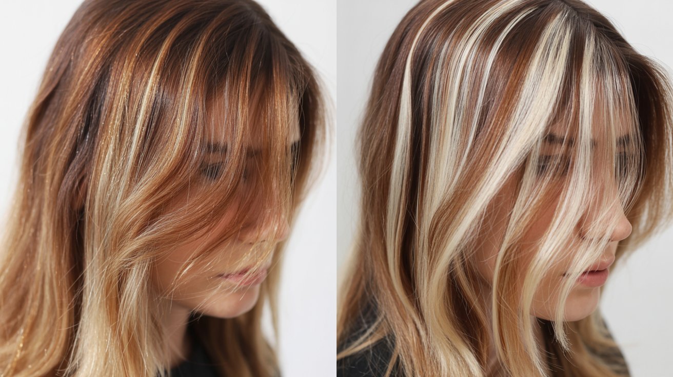 Soft balayage vs bold foilyage hair color results comparison