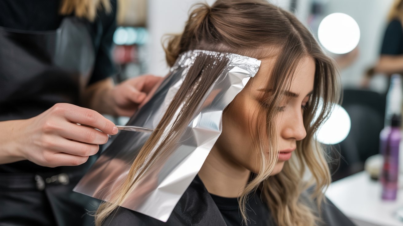 Foilyage technique using foils to create brighter and more defined highlights