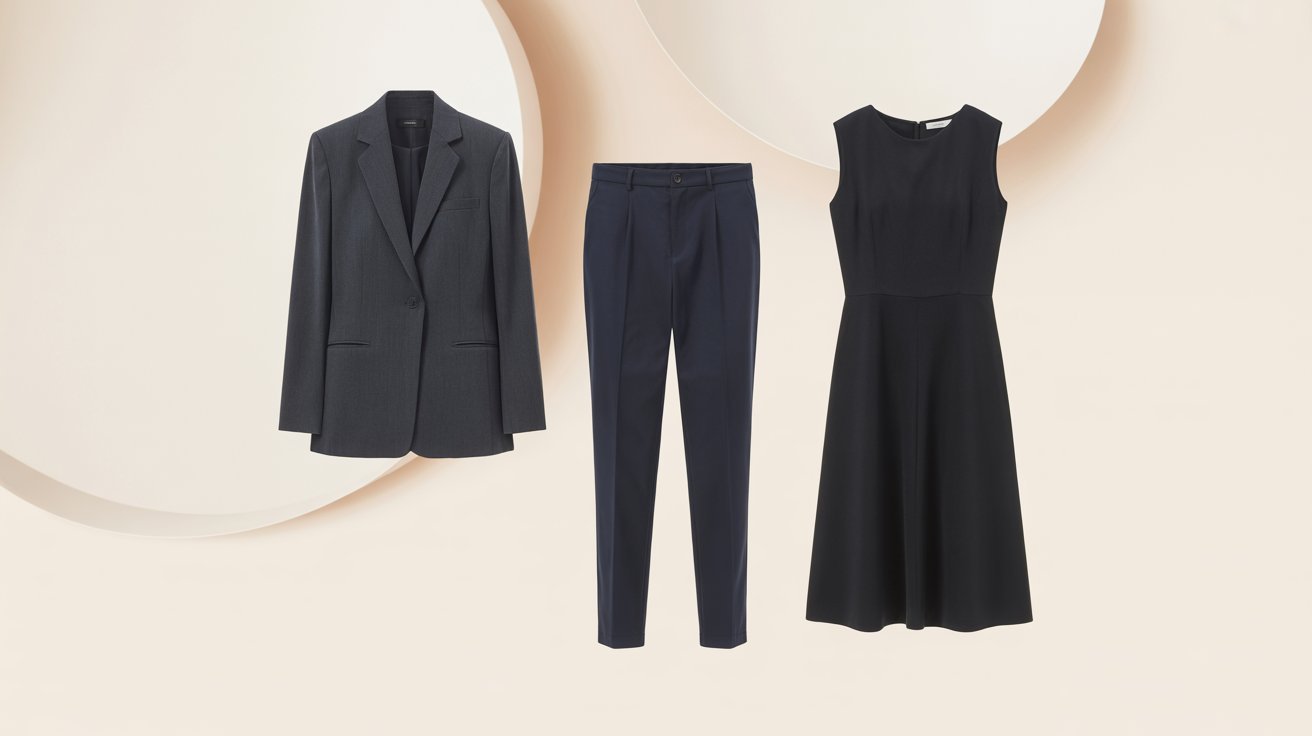 Mix and match dark clothing for funeral outfits