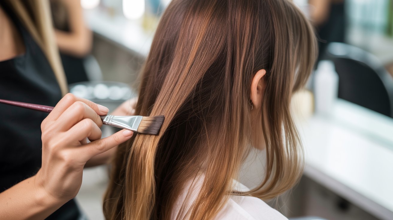 Balayage technique with hand-painted highlights creating a soft natural finish