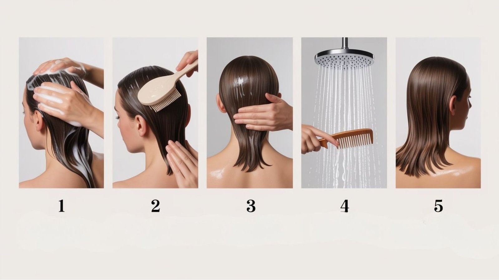 Step-by-step process of applying hair glaze at home