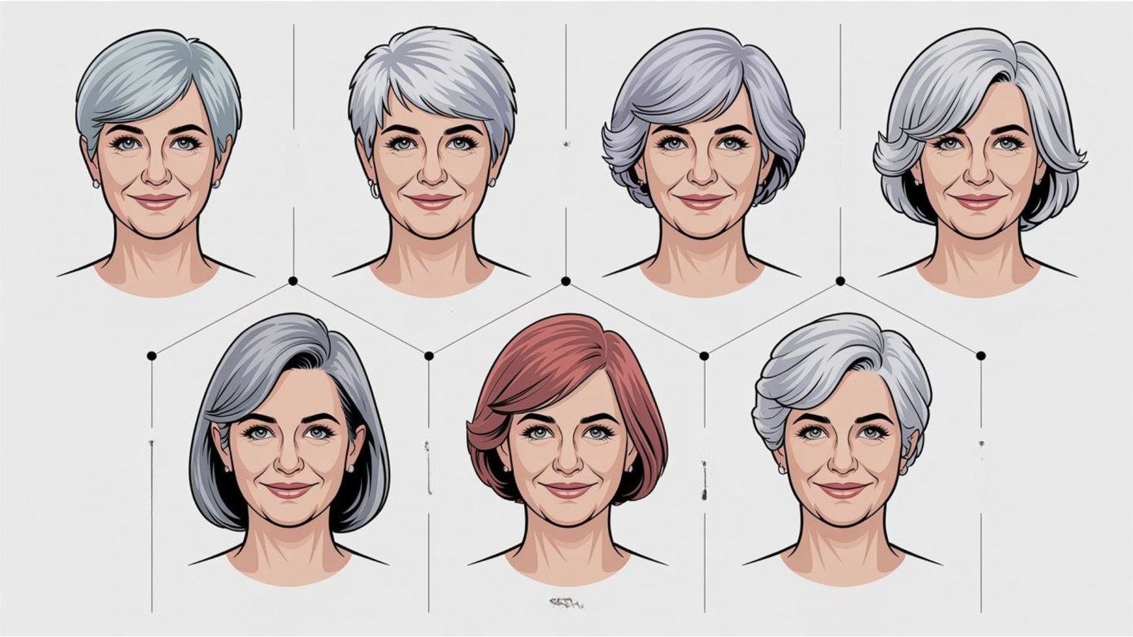 Different face shapes and suitable hairstyles for older women
